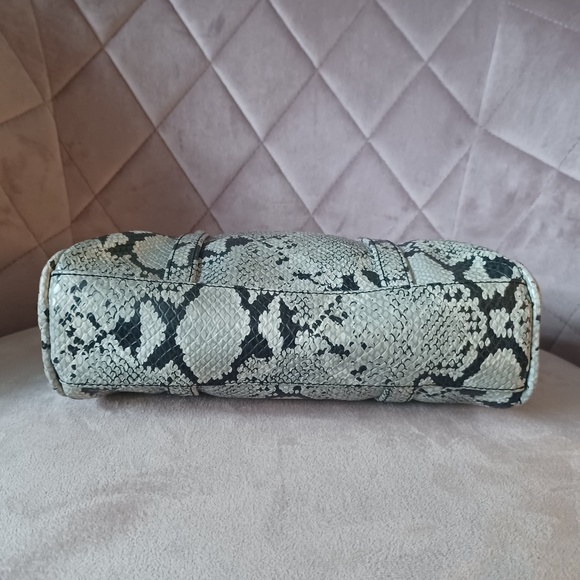 Vintage Nine West Faux Snakeskin Mini Bowler Bag - Picture 10 of 10